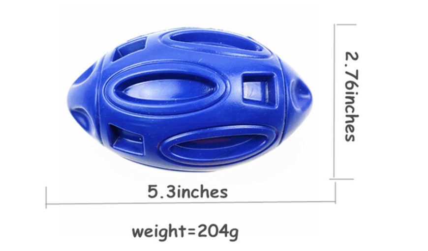 Dog Toys Rubber Sounding Rugby Wear-Resistant Bite-Resistant Sounding Dog Ball
