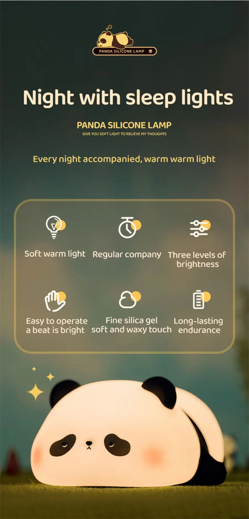 Panda Silicon Lamp