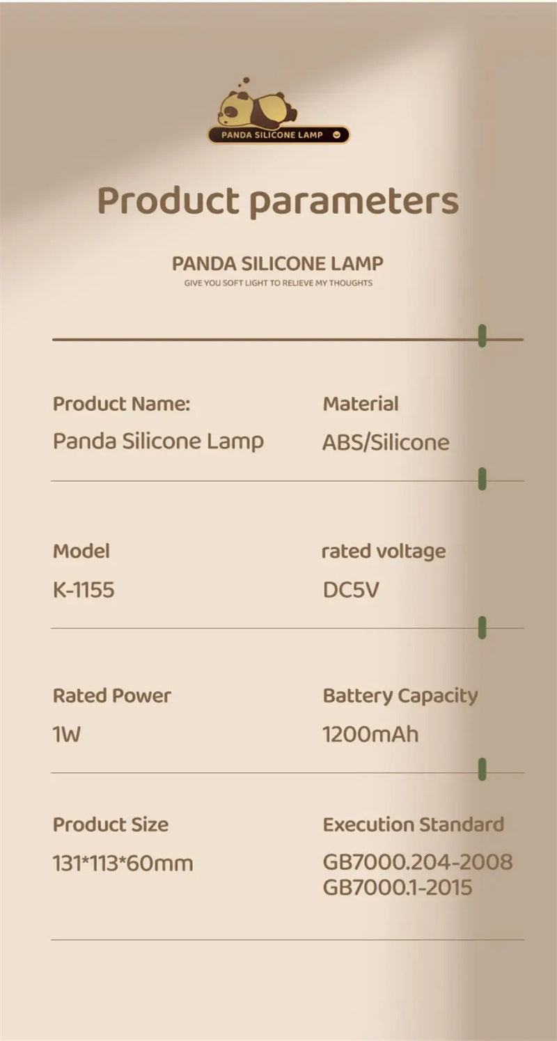 Panda Silicon Lamp