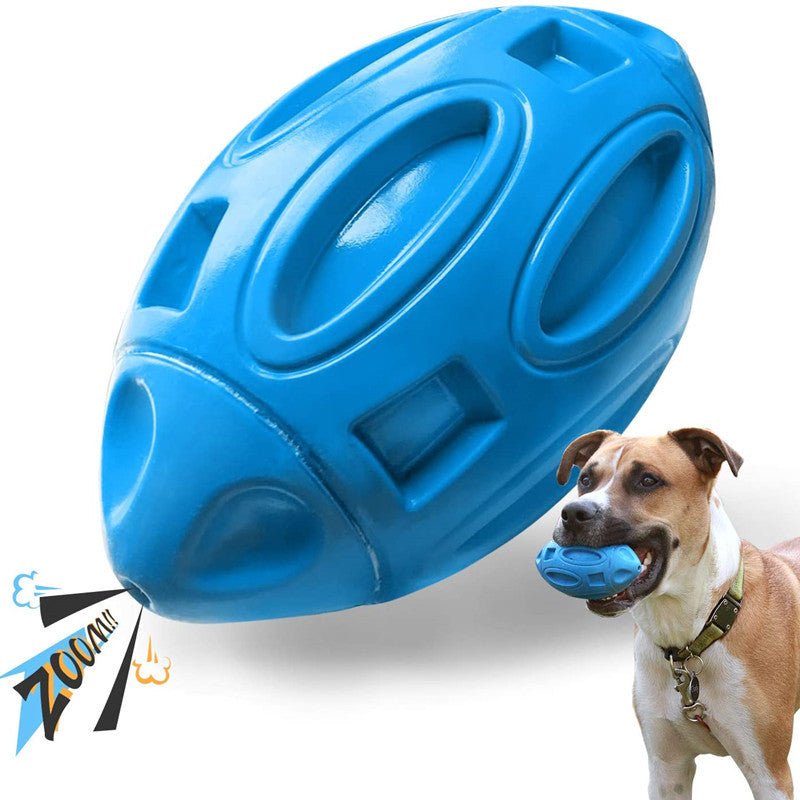 Dog Toys Rubber Sounding Rugby Wear-Resistant Bite-Resistant Sounding Dog Ball