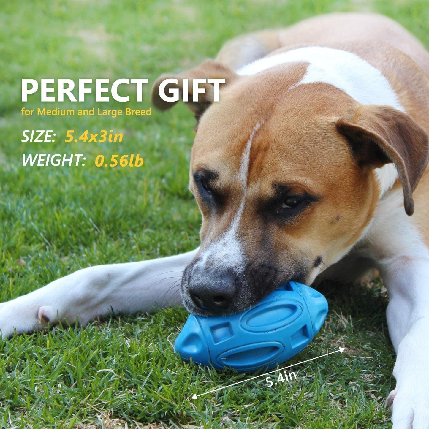 Dog Toys Rubber Sounding Rugby Wear-Resistant Bite-Resistant Sounding Dog Ball