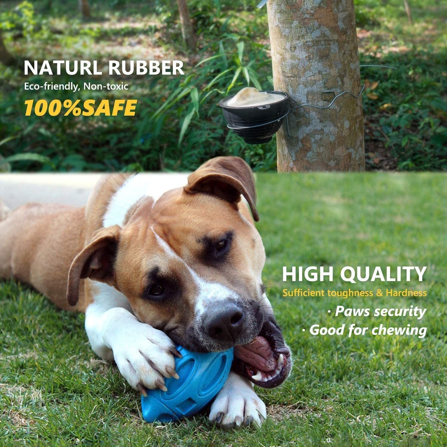 Dog Toys Rubber Sounding Rugby Wear-Resistant Bite-Resistant Sounding Dog Ball