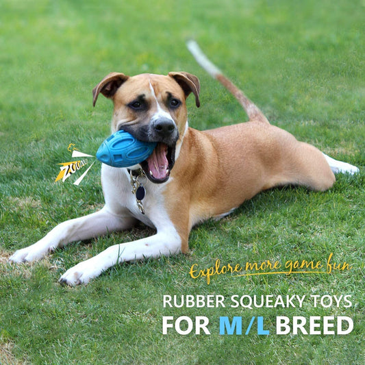 Dog Toys Rubber Sounding Rugby Wear-Resistant Bite-Resistant Sounding Dog Ball