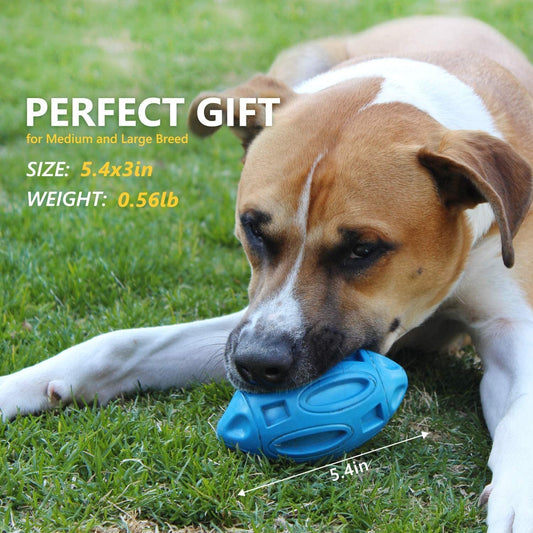 Dog Toys Rubber Sounding Rugby Wear-Resistant Bite-Resistant Sounding Dog Ball
